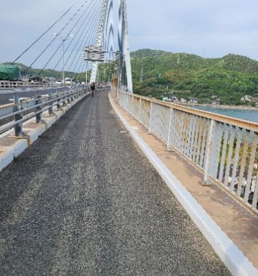 Walking across Ikuchi Bridge is an unforgettable experience! The 4-kilometer span connects the islands of Ikuchi and Innoshima, showcasing stunning views of the Seto Inland Sea. Perfect for a leisurely stroll or a bike ride, it's an ideal way to appreciate the beauty of the region while taking in the local architecture and natural surroundings.